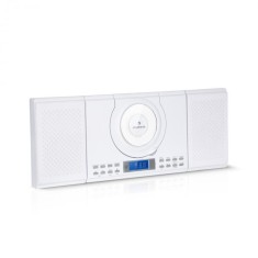 Auna Wallie, microsistem, CD player, bluetooth, port USB, telecomanda, alb foto