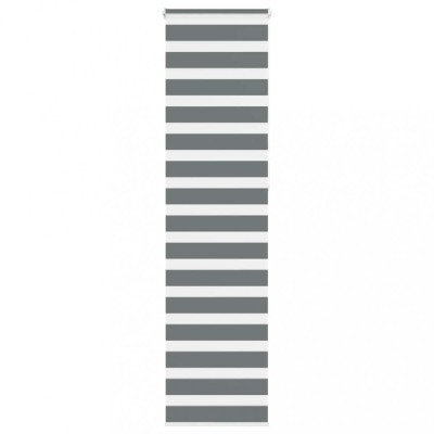 Jaluzea tip zebra gri &amp;icirc;nchis lățime țesătură 60,9 cm poliester foto