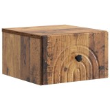 vidaXL Dulap de noapte suspendat Lemn vechi 33 x 34,5 x 20 cm 898101