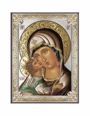 Icoana Maica Domnului din Vladimir 19x26 cm foto