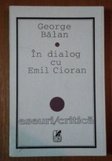 In dialog cu Emil Cioran / George Balan foto