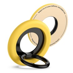 Suport inel telefon MagSafe, iRing Spigen Nano Pop, galben foto