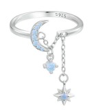 Inel Reglabil cu Cristale Strălucitoare &ndash; Eleganță și Rafinament Cod ARG159C, Argintboutique