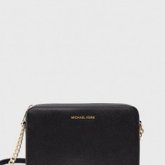 MICHAEL Michael Kors poseta de piele culoarea negru