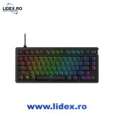 Tastatura mecanica gaming HyperX Alloy Rise 75, switch HX - Linear, soft NGENUITY, cablu USB-C detasabil, taste PBT double-shot, layout US, negru