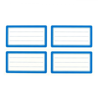 Etichete Autocolante, Clasice, Set 40 Buc, Cu Dungi, Bleu, Dimensiuni 7x4cm foto