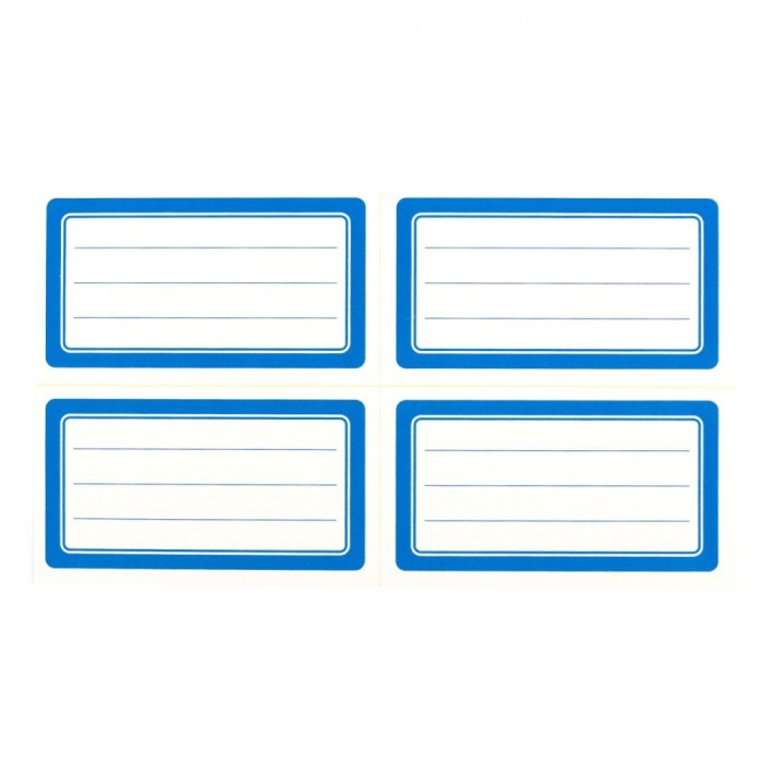 Etichete Autocolante, Clasice, Set 40 Buc, Cu Dungi, Bleu, Dimensiuni 7x4cm