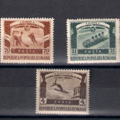 ROMANIA 1951 - JOCURILE MONDIALE UNIVERSITARE DE IARNA, MNH - LP 275