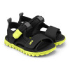 Sandale Baieti BIBI Summer Roller Sport Grafit/Galben, Marimea 22 EU, Inchidere Velcro, Brant EVA, Talpa Antiderapanta