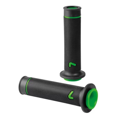 Manere ghidon motocicleta universale Sport-Grip 2buc - Negru/Verde Garage AutoRide foto
