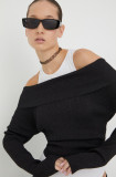 Cumpara ieftin Tommy Jeans pulover femei, culoarea negru, light DW0DW17501