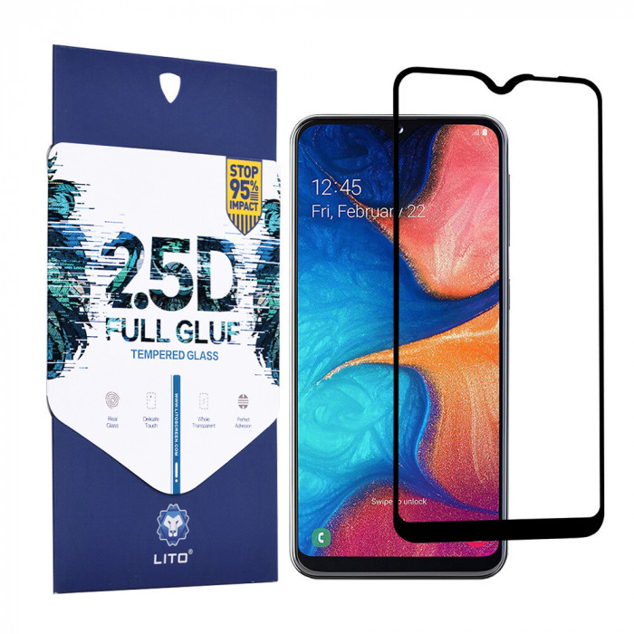 LITO - 2.5D Folie sticla Full - Samsung Galaxy A20e - Negru