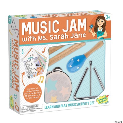 Set de instrumente muzicale din lemn si activitati, Music Jam with Ms. Sarah Jane Music Activity Set foto
