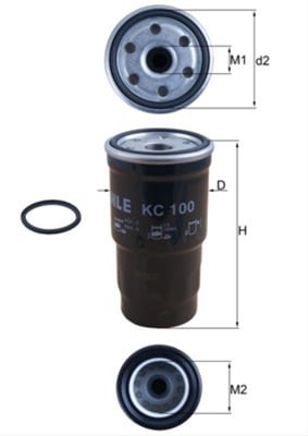 Filtru combustibil MAHLE KC100D foto