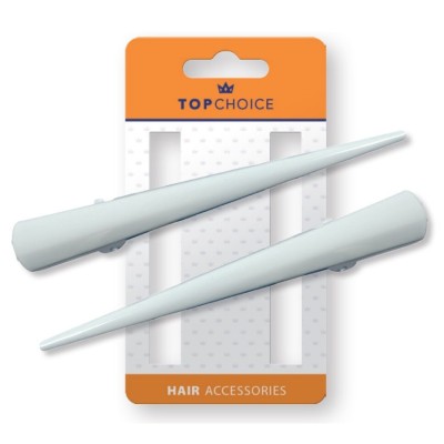 Set de 2 agrafe albe tip cioc, Top Choice 25105 foto