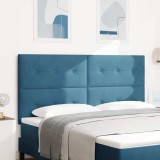 Cumpara ieftin Tăblie cap cu lumini cu bandă LED albastru 90 cm Catifea