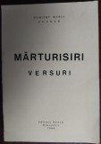 Cumpara ieftin DUMITRU MARIA TOADER: MARTURISIRI + VERSURI (ED.NISTRU/BRUXELLES 1989/TIRAJ 500)