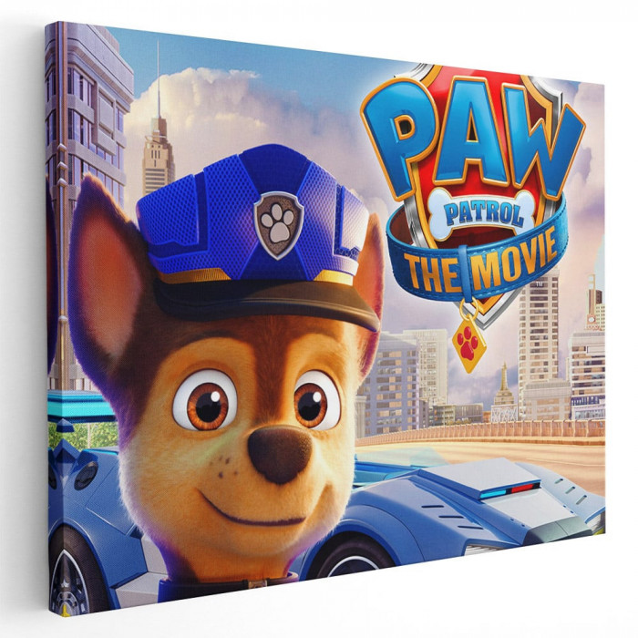 Tablou afis Paw Patrol patrula catelusilor desene animate 2231 Tablou canvas pe panza CU RAMA 50x70 cm
