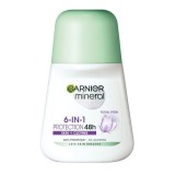 Garnier Deo Mineral Invisible Black &amp; White &amp; Colors Floral Fresh Roll-On pentru Femei 50 ml