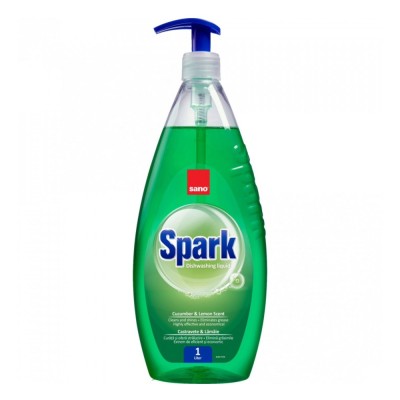Detergent lichid pentru vase Sano Spark, parfum castravete, 1 L foto