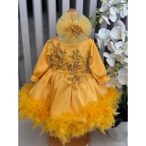 Cumpara ieftin Rochita botez Anne galbena - DPH27