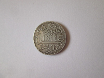 Maroc 1 Dirham 1311(1893) monedă argint monetăria Paris foto