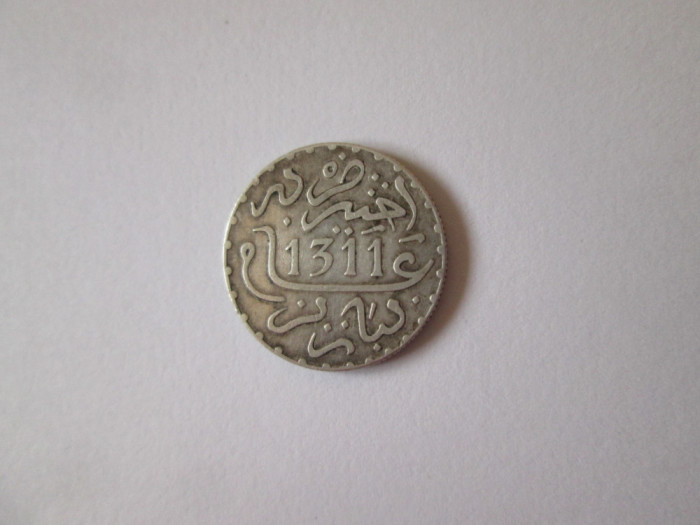 Maroc 1 Dirham 1311(1893) monedă argint monetăria Paris