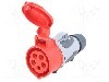 Conector alimentare AC, IEC 60309, IP44, 16A, 400V AC, 5 pini, PCE - 2153-6TT