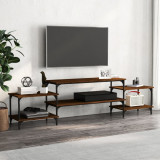 VidaXL Comodă TV, stejar maro, 197x35x52 cm, lemn prelucrat