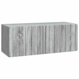 vidaXL Oglindă TV montată pe perete Sonoma gri 78,5 x 31 x 30 cm 898381