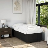 VidaXL Cadru de pat fără saltea, negru, 100x200 cm, textil