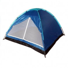 Cort camping pentru 3 persoane,Albastru, 200 x200x130 cm