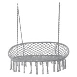Leagan tip Scaun Dublu Gri, 110x62x73 cm, Max 300 kg, Chomik - Relaxare Interior/Exterior