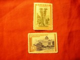 2 Timbre Brazilia 1937 Gradina Botanica si Palat Monroe ,sarniera