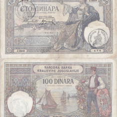 1941, 100 dinara (P-R13a) - Iugoslavia Ocupația italiană a Muntenegrului