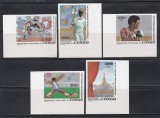 Congo 1979 - Anul preolimpic, Serie NDT + 5 Colite DE LUX, NDT. 4 POZE, MNH