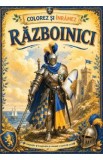 Carte "Razboinici. Colorez si inramez" pentru Copii, Format A4, Ilustratii Alb-Negru