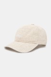 Dr&ocirc;le de Monsieur sapca La Casquette Drule Lin culoarea bej, neted, G-CP168-LI008-LBG