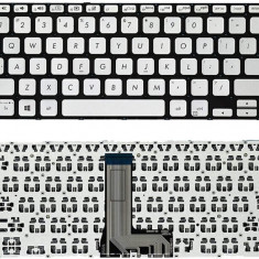 Tastatura Laptop, Asus, VivoBook 14 M409, M409DA, M409D, M409B, M409DA, argintie, layout US
