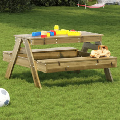 Masa de picnic pentru copii, 88x97x52 cm, lemn de pin tratat GartenMobel Dekor