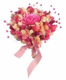 Buchet de Flori Personalizabil Eventissimi - Plante Uscate, Mic, Predominant Roz, Eventissimi&reg;