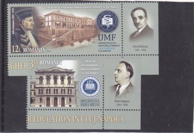 ROMANIA 2019 - 100 ANI INVATAMANT SUPERIOR LA CLUJ-NAPOCA, TABS - LP 2259 foto