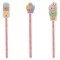 Creioane Set 3 Buc, Model Radieră &Icirc;nghețată, Culoare Roz