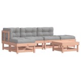 Set mobilier de gradina cu perne, 6 piese, lemn masiv Douglas