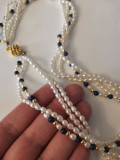 +SAC ORGANZA-UNICAT-Colier VINTAGE OLD PERLE de cultura- lantisor perla cadou