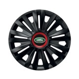 Set 4 capace roti Negre Cu Inel Rosu Royal R15 Compatibil Cu Land Rover