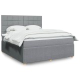 VidaXL Pat continental, gri deschis, 180x200 cm, material textil 3292135