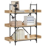 vidaXL Bibliotecă 3 niveluri, stejar sonoma, 100x33x108,5 cm lemn