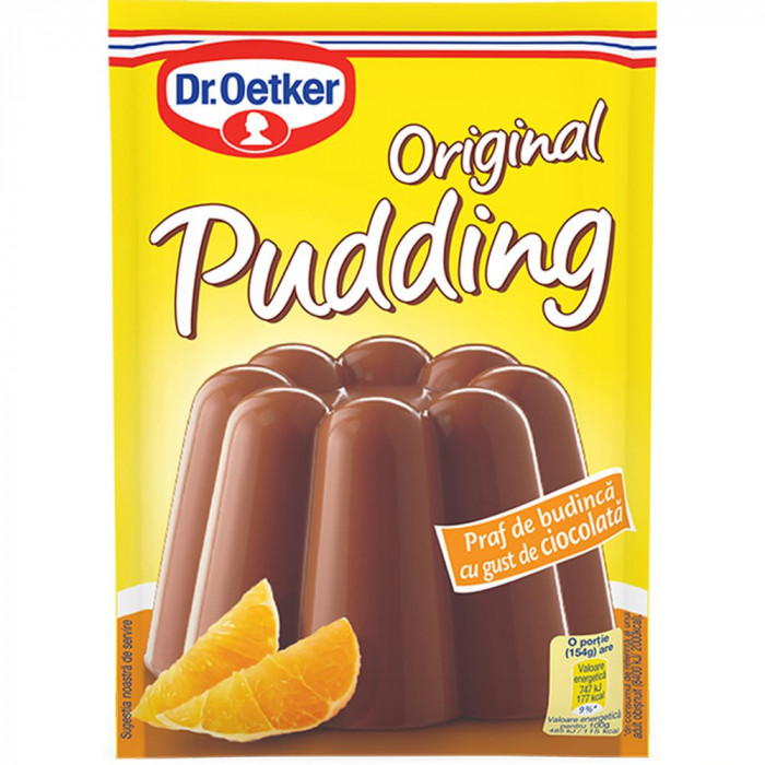 Praf de Budinca cu Gust de Ciocolata Dr. Oetker, 50 g, Praf pentru Budinca, Mix pentru Budinca, Mix de Budinca, Budinca Instant, Budinca de Ciocolata,