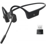 Casti bluetooth SHOKZ Opencomm2 UC, tehnologie de conductie osoasa 7th generation, cu microfon reglabil, adaptor USB-C